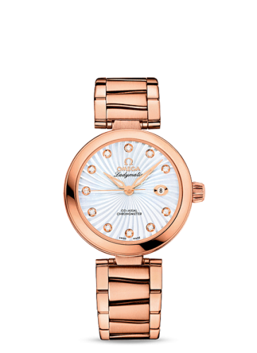 Omega LadyMatic Co-Axial 34 Red Gold / MOP / Bracelet